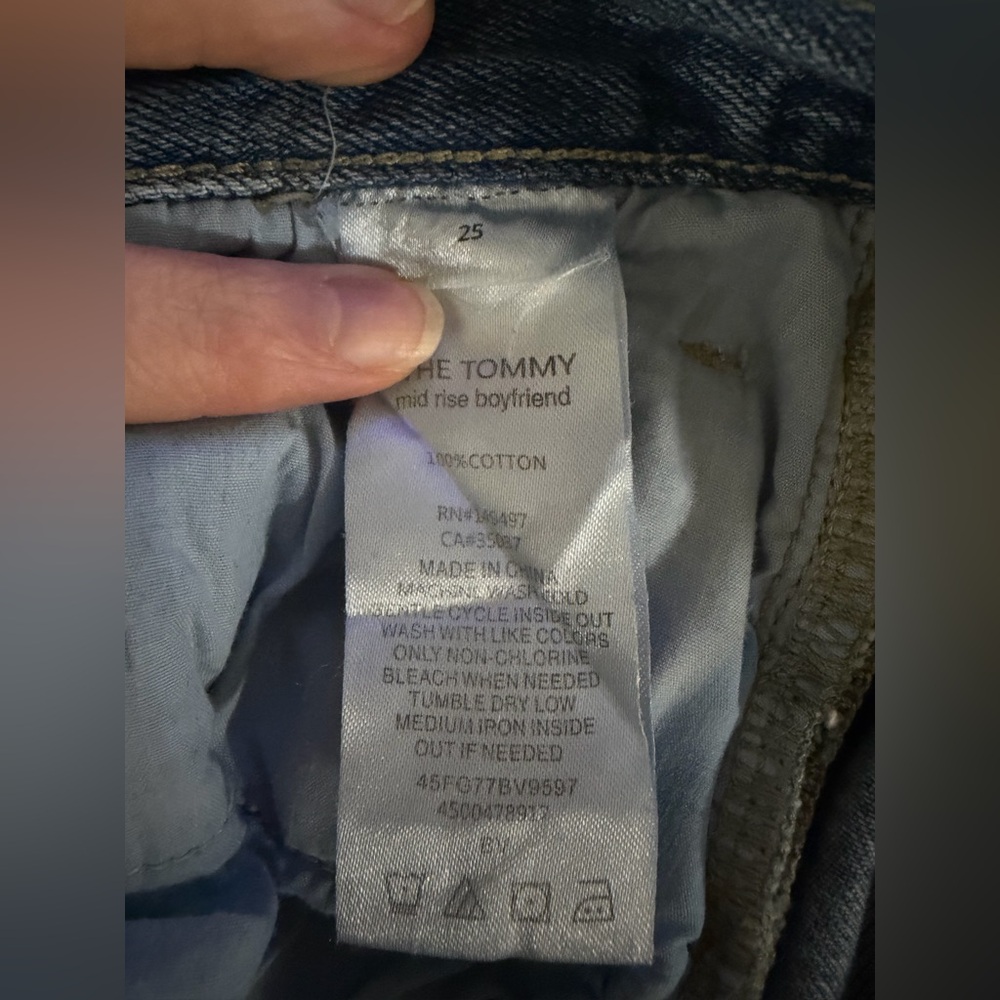 Favorite Daughter 100% Cotton Tommy Mid Rise Boyfriend Jeans - Picture 14 of 16